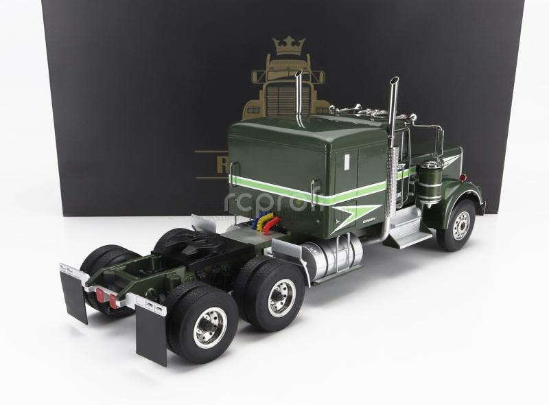 Road-kings Kenworth W900 Tractor Truck 3-assi Moving On 1989 1:18 Zelená