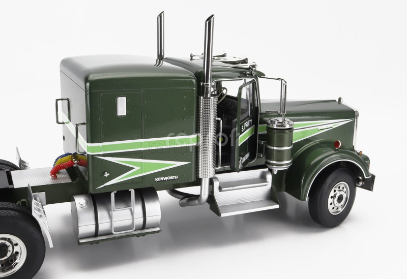 Road-kings Kenworth W900 Tractor Truck 3-assi Moving On 1989 1:18 Zelená