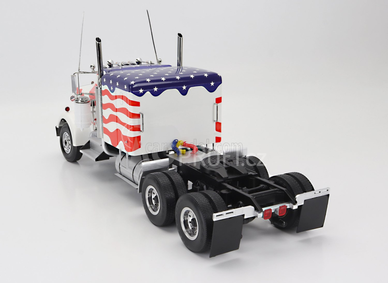 Road-kings Kenworth W900 Tractor Truck Stars & Stripes Livery 3-assi 1989 1:18 Bílá Modrá Červená