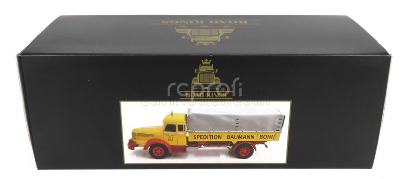 Road-kings Krupp Titan Swl80 Bauman Bon Truck  Canvas Top Telonato 2-assi 1950 1:18 Světle Žlutá Červená