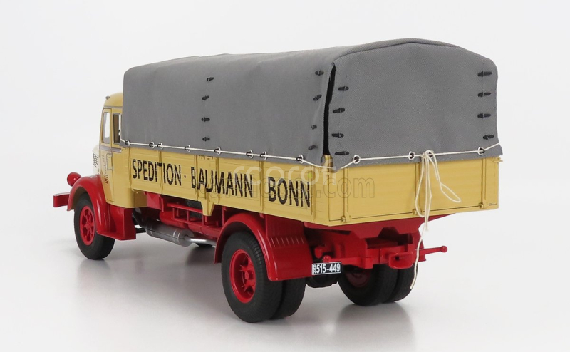 Road-kings Krupp Titan Swl80 Bauman Bon Truck  Canvas Top Telonato 2-assi 1950 1:18 Světle Žlutá Červená
