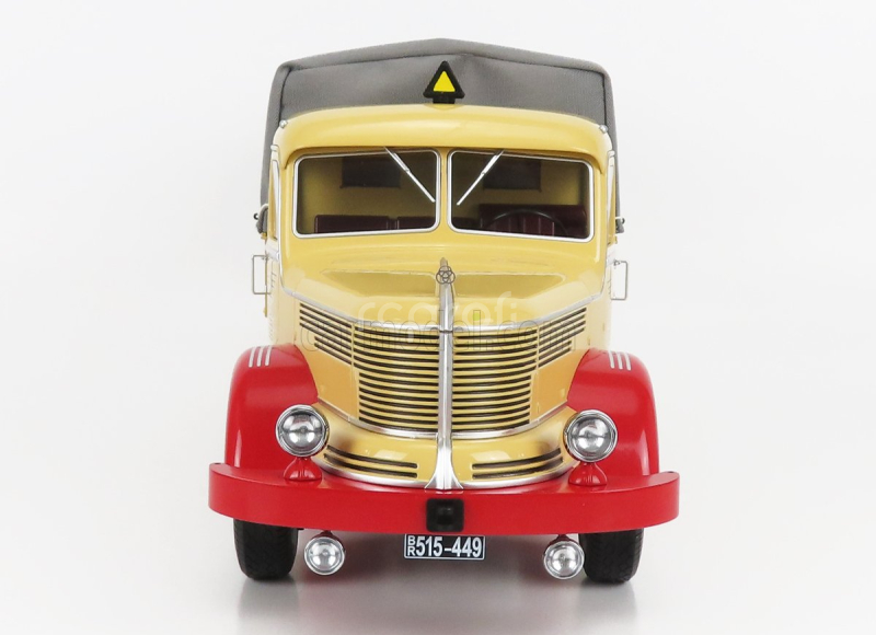 Road-kings Krupp Titan Swl80 Bauman Bon Truck  Canvas Top Telonato 2-assi 1950 1:18 Světle Žlutá Červená