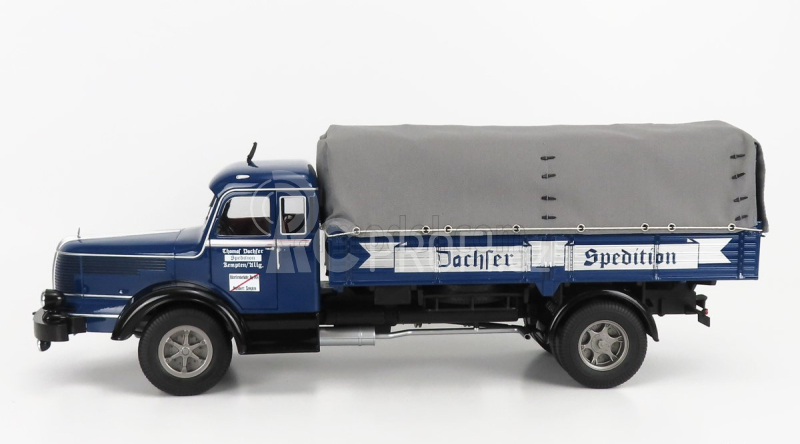 Road-kings Krupp Titan Swl80 Dachser Truck Canvas Top Telonato 2-assi 1950 1:18 Tmavě Modrá Černá