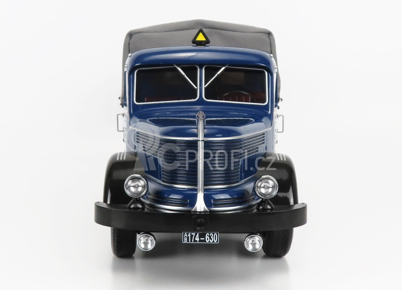 Road-kings Krupp Titan Swl80 Dachser Truck Canvas Top Telonato 2-assi 1950 1:18 Tmavě Modrá Černá
