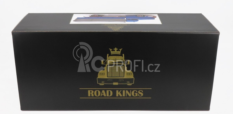 Road-kings Krupp Titan Swl80 Truck Canvas Top Telonato 2-assi 1950 1:18 Modrá Červená