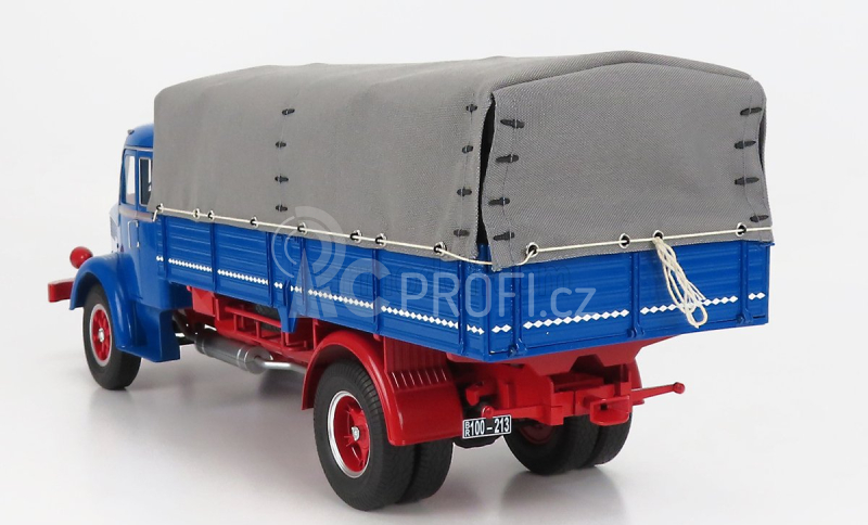 Road-kings Krupp Titan Swl80 Truck Canvas Top Telonato 2-assi 1950 1:18 Modrá Červená
