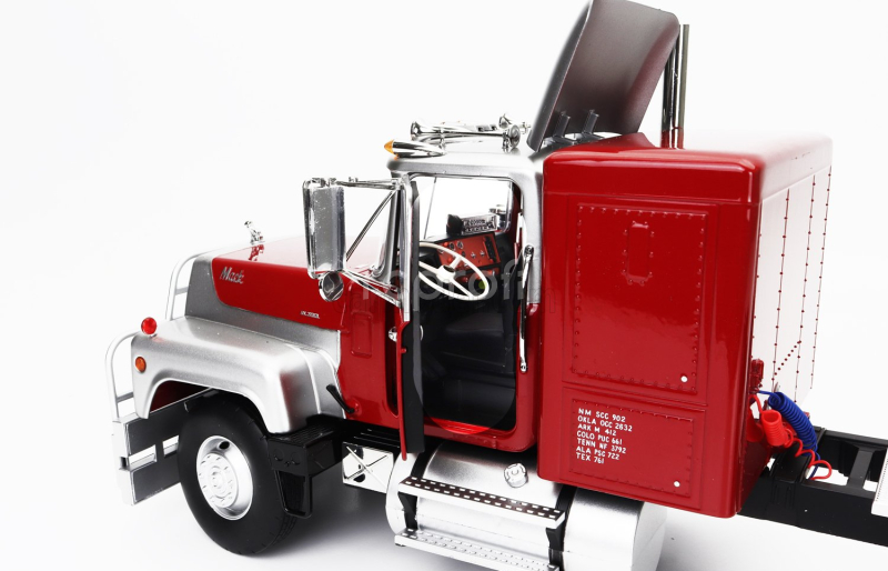 Road-kings Mack Rl700l Tractor Truck 3-assi 1974 1:18 Červená Stříbrná