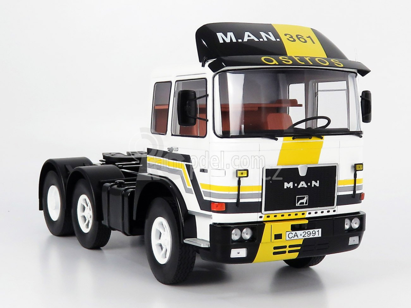 Road-kings MAN F8 Tractor Truck 3-assi 1978 1:18 Bílá Černá Žlutá