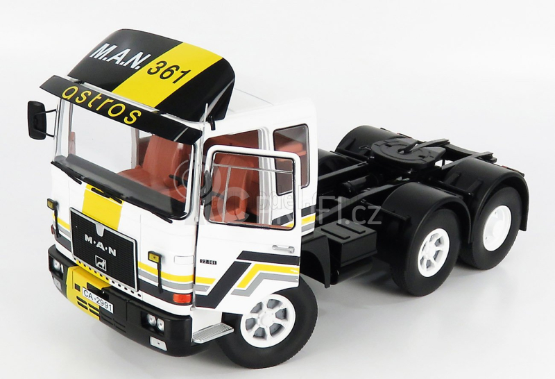 Road-kings MAN F8 Tractor Truck 3-assi 1978 1:18 Bílá Černá Žlutá