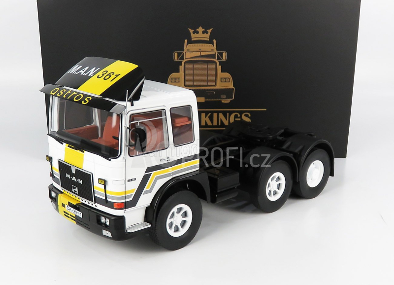 Road-kings MAN F8 Tractor Truck 3-assi 1978 1:18 Bílá Černá Žlutá