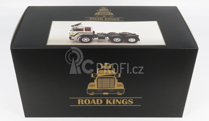 Road-kings MAN F8 Tractor Truck 3-assi 1978 1:18 Bílá Černá Žlutá