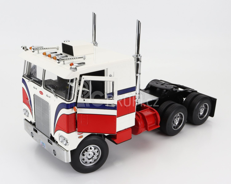 Road-kings Peterbilt 352 Pacemaker Tractor Truck 3-assi 1979 1:18 Bílá Červená Modrá