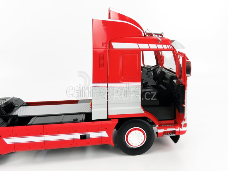 Road-kings Scania 143m 500 Streamline Tractor Truck 2-assi 1995 1:18 Červená Šedá Bílá