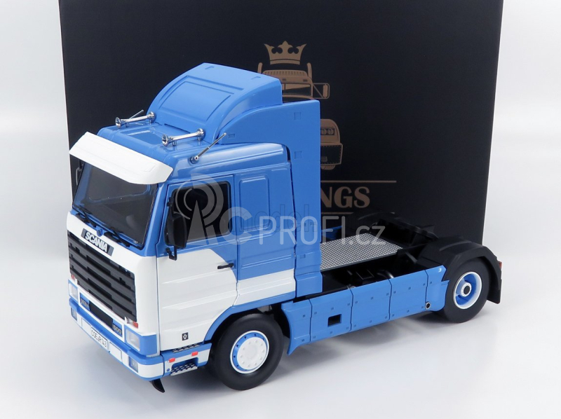 Road-kings Scania 143m 500 Streamline Tractor Truck 2-assi 1995 1:18 Světle Modrá Bílá