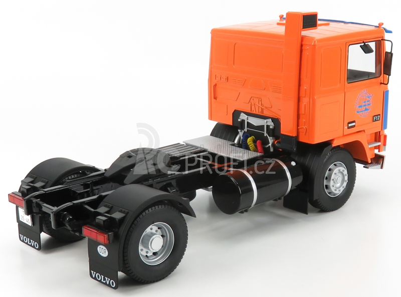 Road-kings Volvo F12 Turbo 6 Tractor Truck 2-assi 1977 1:18 Oranžová Modrá