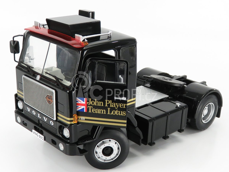 Road-kings Volvo F88 Tractor Truck Team Lotus With Union Jack 2-assi 1978 1:18 Black
