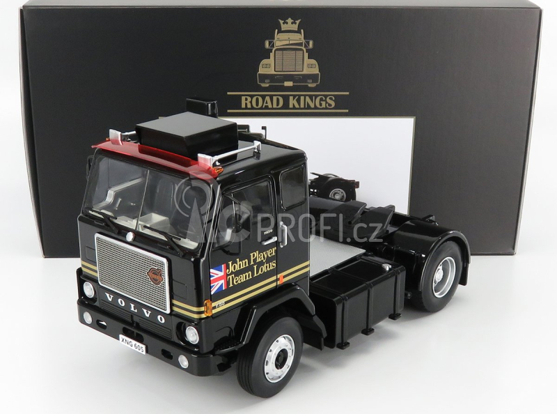 Road-kings Volvo F88 Tractor Truck Team Lotus With Union Jack 2-assi 1978 1:18 Black