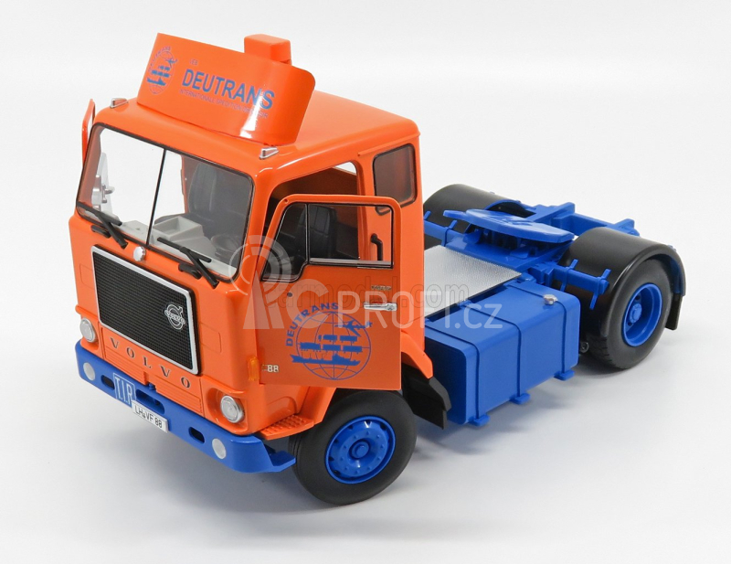 Road-kings Volvo F88 Tractor Truck Transports Deutrans 1965 1:18 Oranžová Modrá