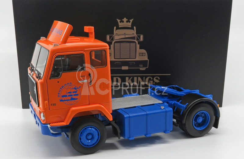Road-kings Volvo F88 Tractor Truck Transports Deutrans 1965 1:18 Oranžová Modrá