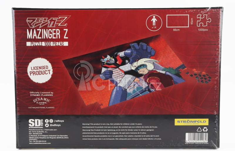 Robot Puzzle Mazinga Z Koji Robot - Cm. 66.0 X 45.0 - 1000 Pezzi - 1000 Pieces Různé