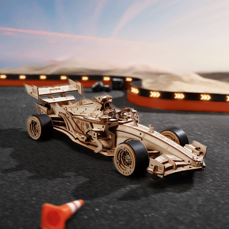 RoboTime 3D dřevěná skládačka Závodní auto