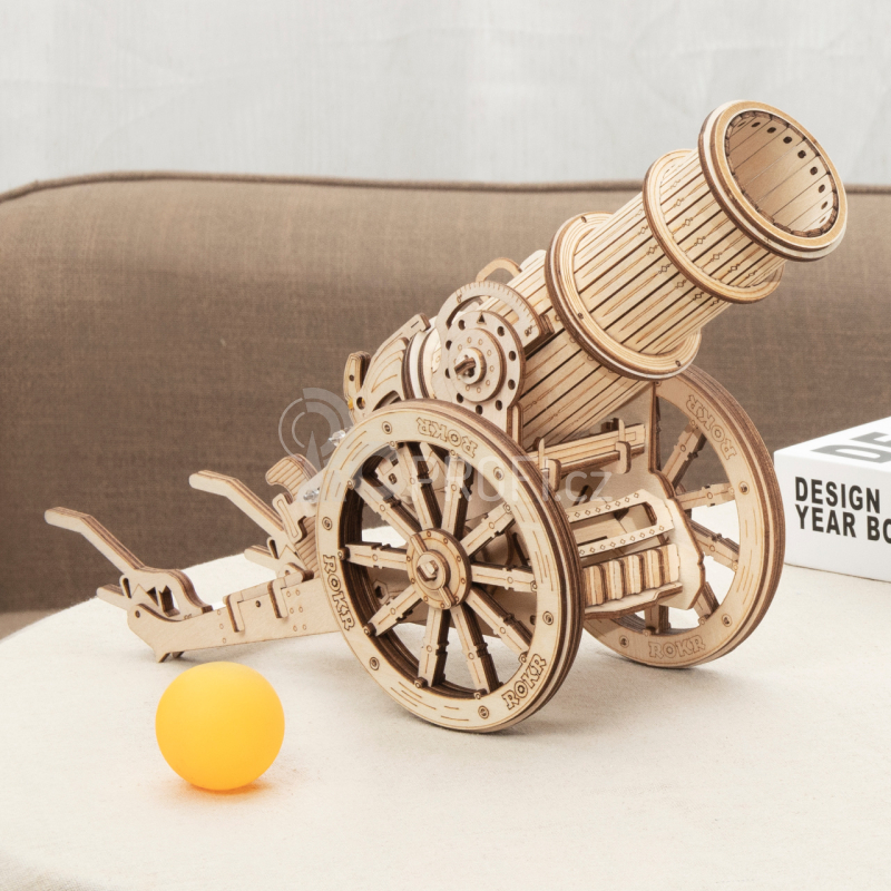 RoboTime 3D dřevěné mechanické puzzle Obléhací kanón