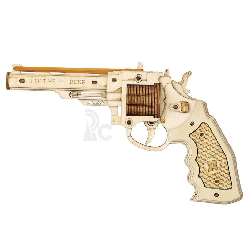 RoboTime 3D dřevěné mechanické puzzle Revolver Corsac