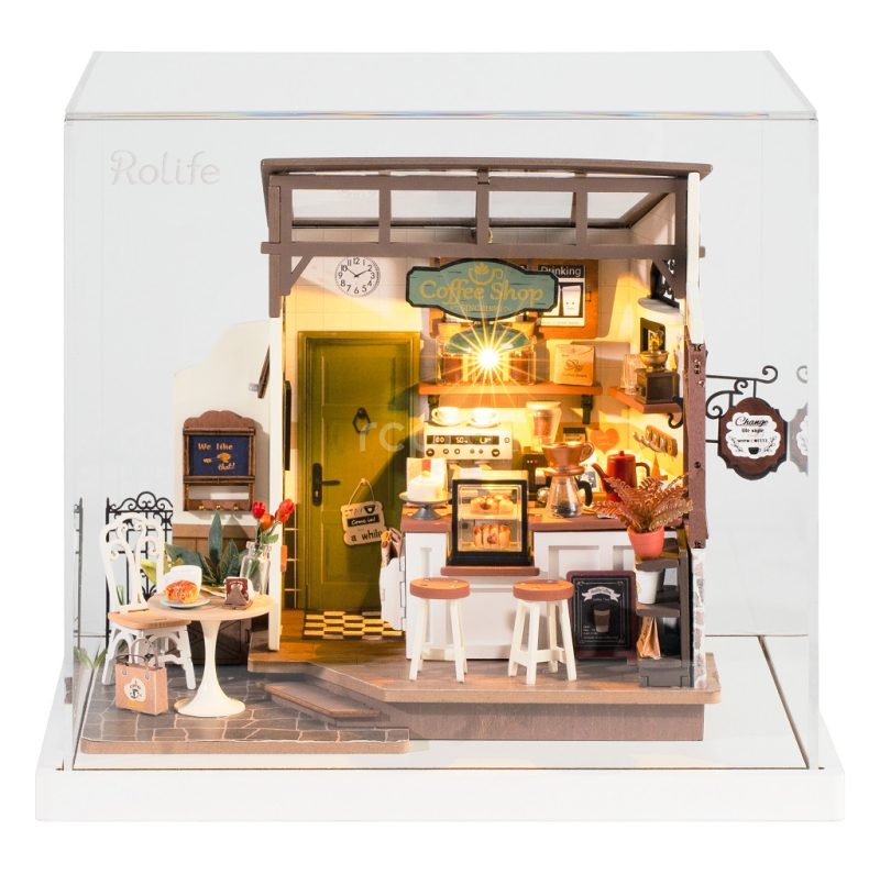 RoboTime 3D Dřevěné puzzle Kavárna č. 17 - poškozený obal
