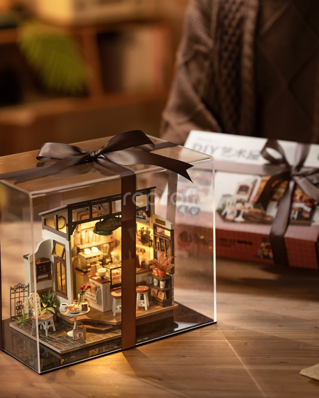 RoboTime 3D Dřevěné puzzle Kavárna č. 17 - poškozený obal
