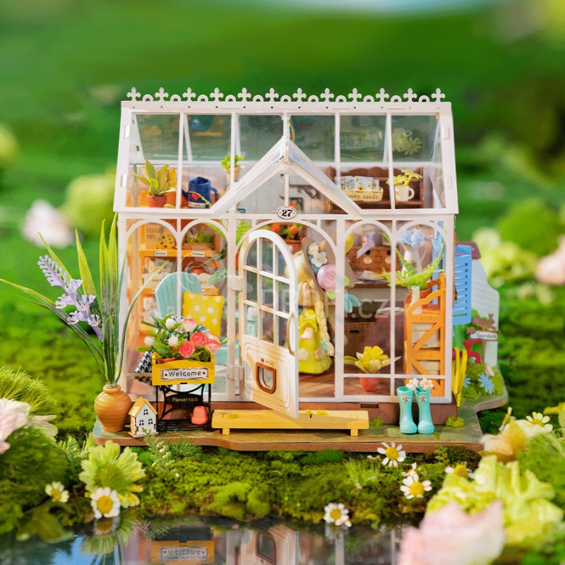RoboTime 3D Dřevěné puzzle Vysněný zahradní dům