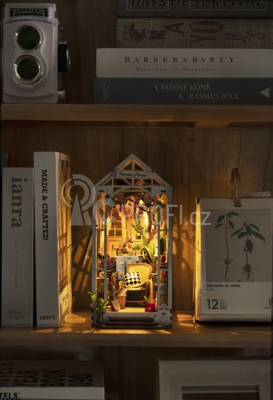 RoboTime 3D puzzle Zarážka na knihy Garden House (dřevěná)