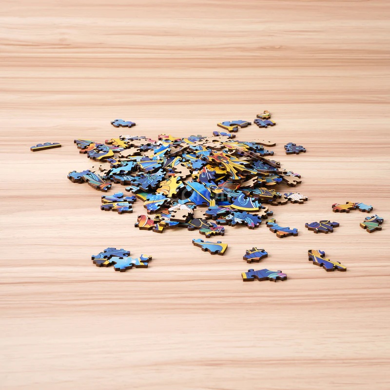 RoboTime Dřevěné puzzle Motýl Morpho Helena