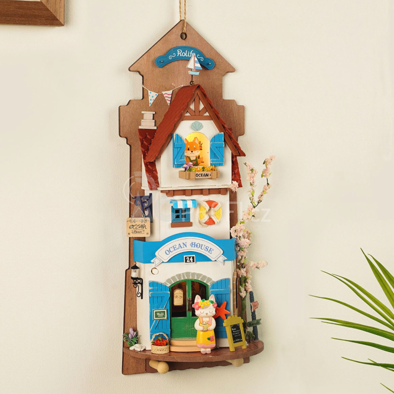 RoboTime miniatura domečku k zavěšení Ostrovní vila