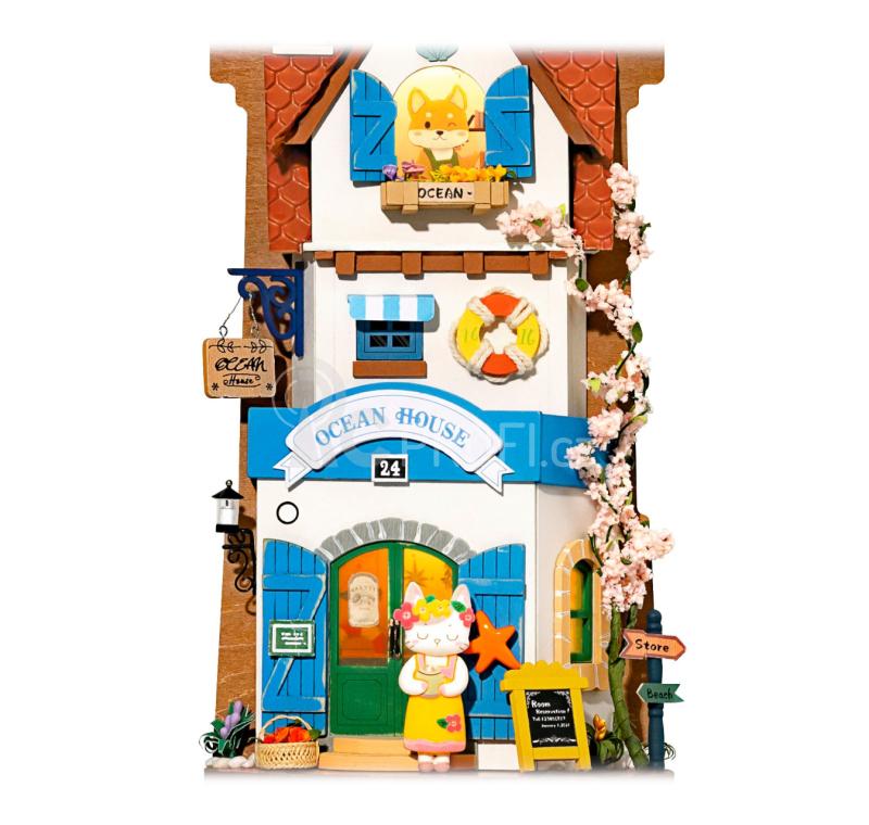 RoboTime miniatura domečku k zavěšení Ostrovní vila