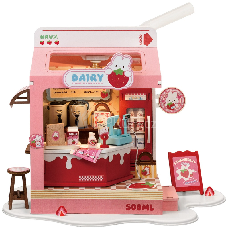RoboTime miniatura domečku Mléčný bar Strawberry