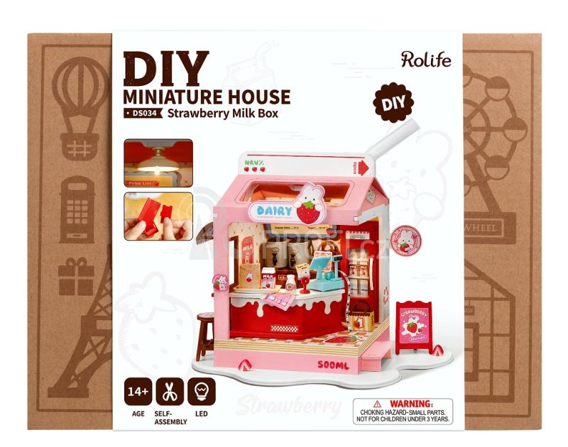 RoboTime miniatura domečku Mléčný bar Strawberry