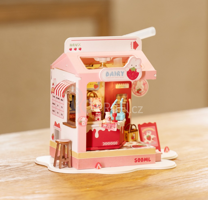 RoboTime miniatura domečku Mléčný bar Strawberry