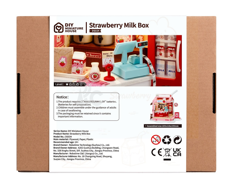 RoboTime miniatura domečku Mléčný bar Strawberry