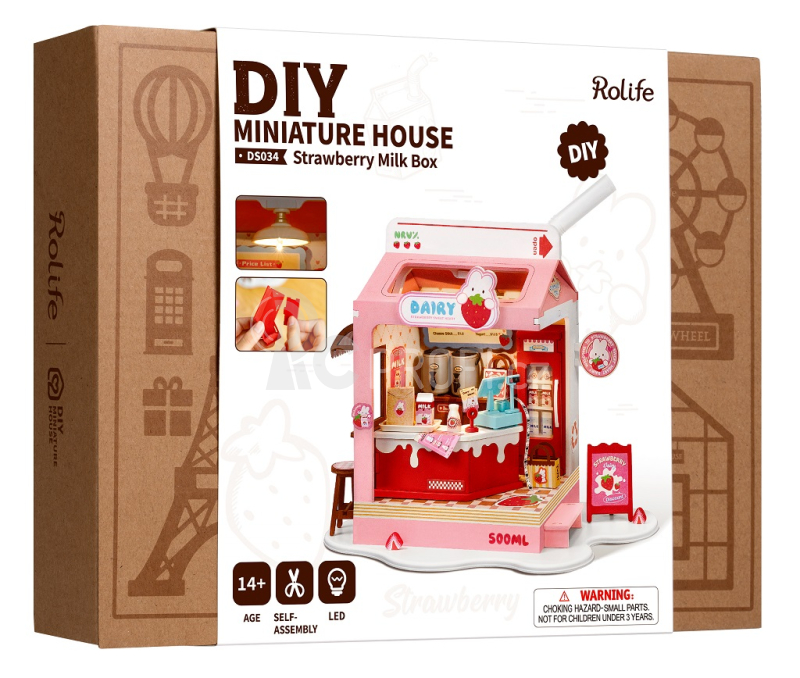 RoboTime miniatura domečku Mléčný bar Strawberry