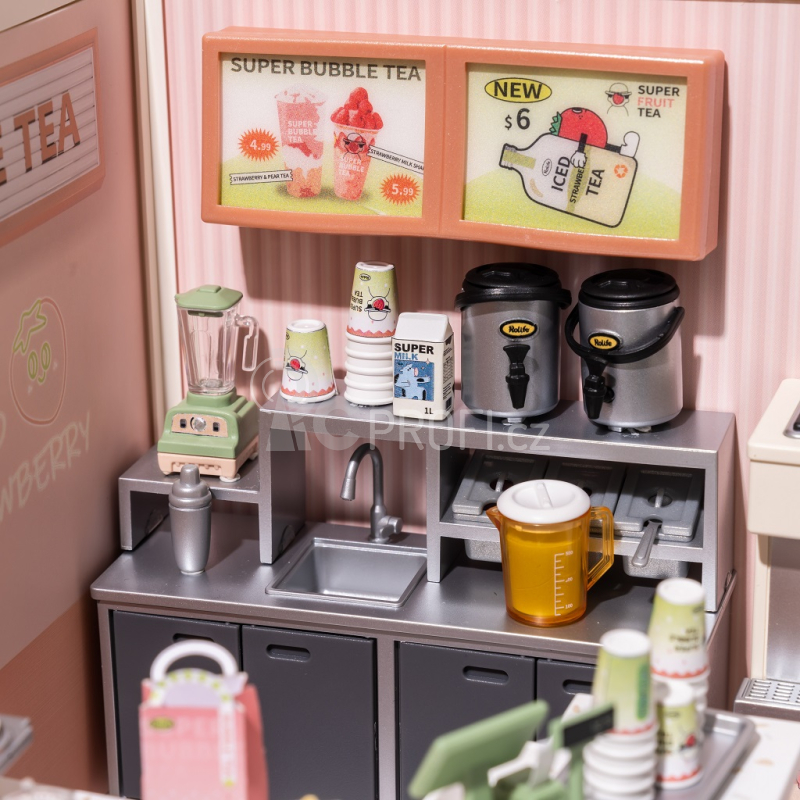 RoboTime miniatura domečku Prodejna Bubble tea Double joy