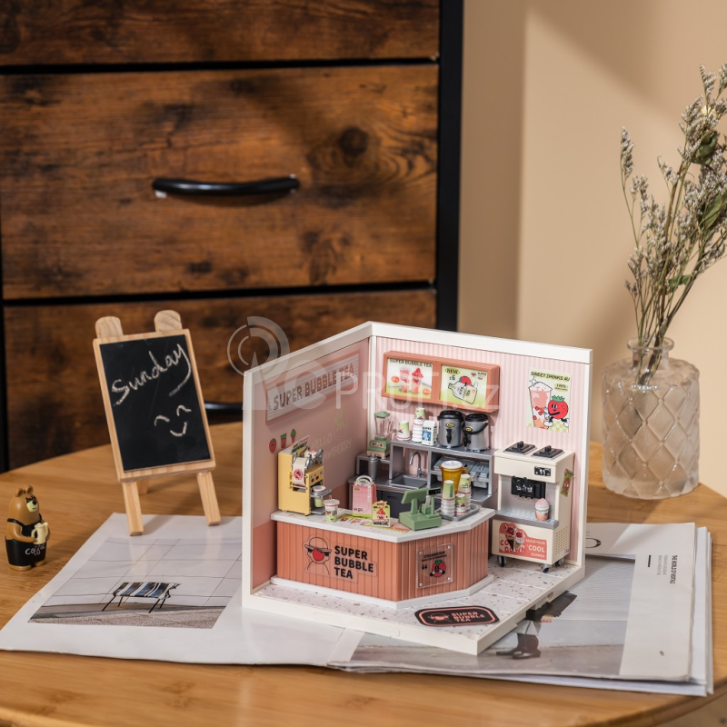 RoboTime miniatura domečku Prodejna Bubble tea Double joy