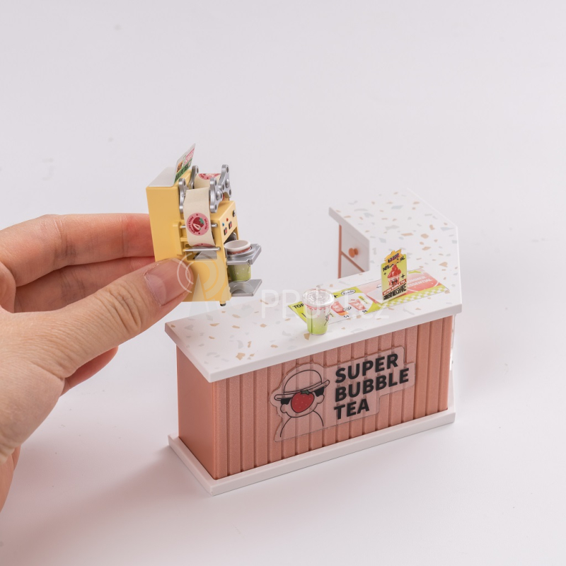 RoboTime miniatura domečku Prodejna Bubble tea Double joy