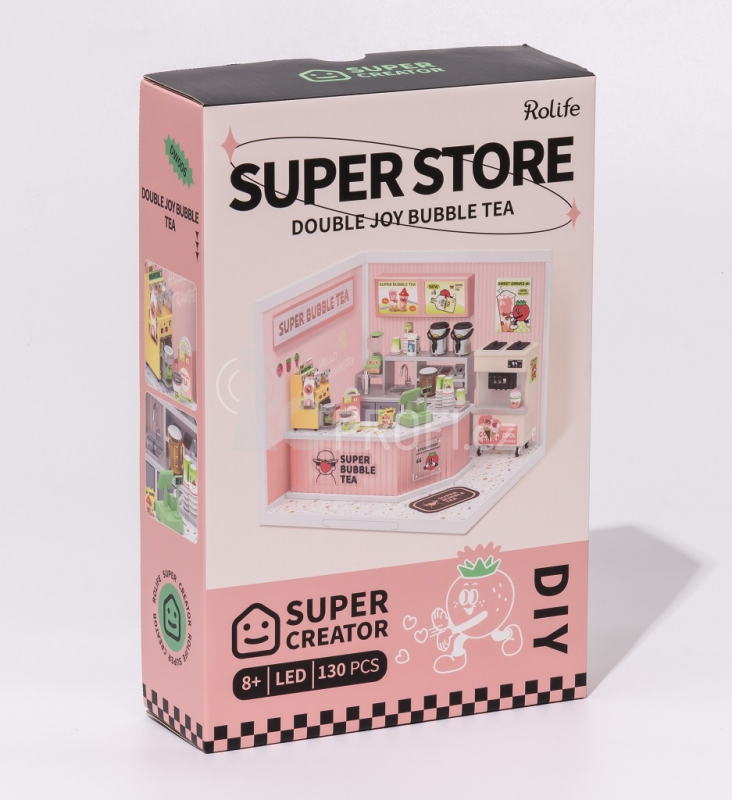 RoboTime miniatura domečku Prodejna Bubble tea Double joy