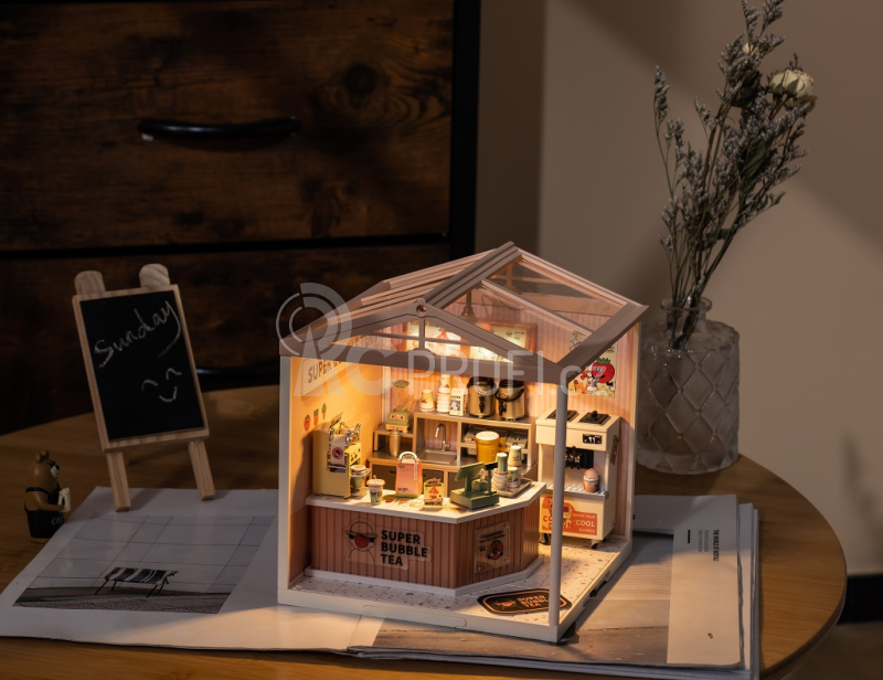RoboTime miniatura domečku Prodejna Bubble tea Double joy