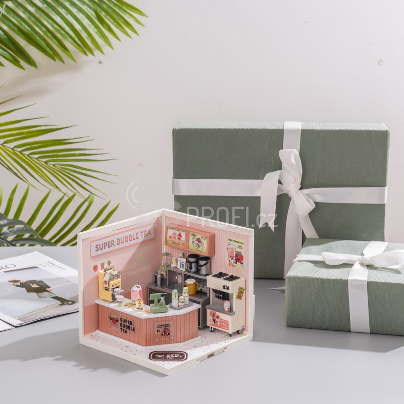 RoboTime miniatura domečku Prodejna Bubble tea Double joy