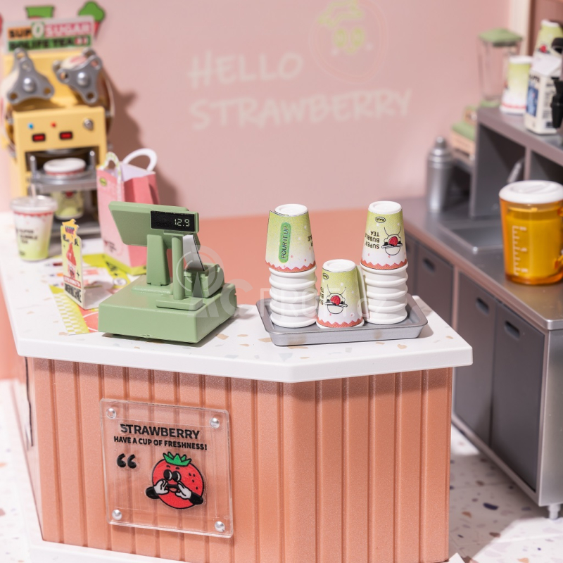 RoboTime miniatura domečku Prodejna Bubble tea Double joy