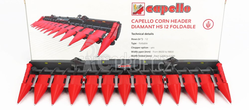 Ros-model Accessories Capello Corn Header Diamants Hs12 Foldable 1:32 Červená Šedá