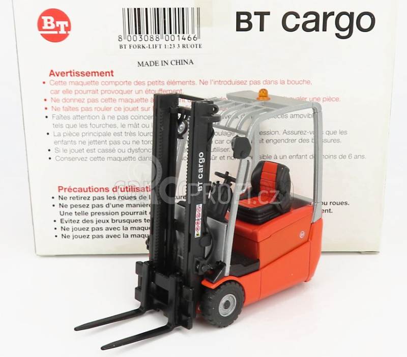 Ros-model Bt cargo B316 Carrello Elevatore Verticale - Vertical Order Picker 3 Wheels 1:23 Černá Oranžová