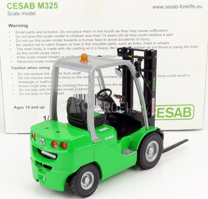 Ros-model Cesab M325 Carrello Elevatore Verticale - Vertical Order Picker 4 Wheels 1:23 Zelená Černá