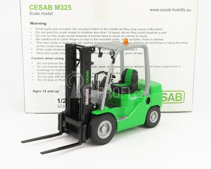 Ros-model Cesab M325 Carrello Elevatore Verticale - Vertical Order Picker 4 Wheels 1:23 Zelená Černá